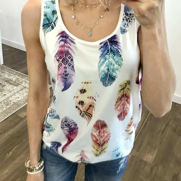 Aztec Feather Tank Top - Picture 4 of 7